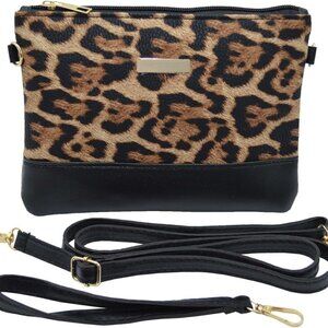 PU Leopard Purse Cluth Bag for Women, Small Cheetah Print Evening Clutch Wristle